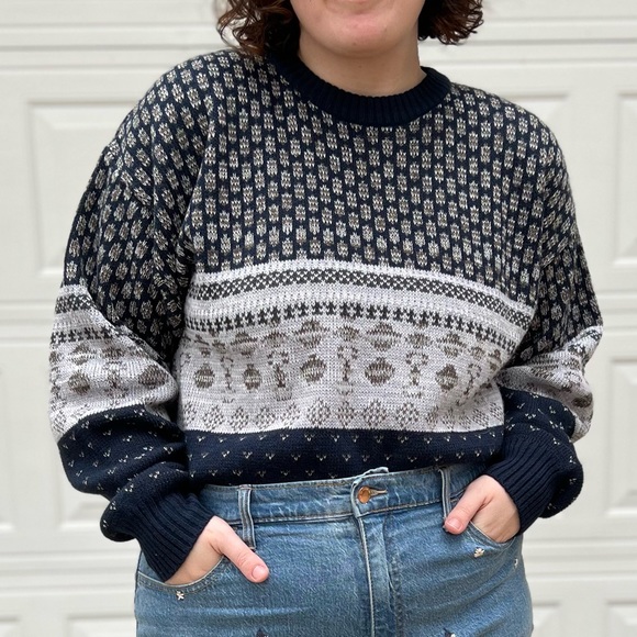 Vintage Grandpa Oversized Pullover Sweater | Size Large - Picture 3 of 10